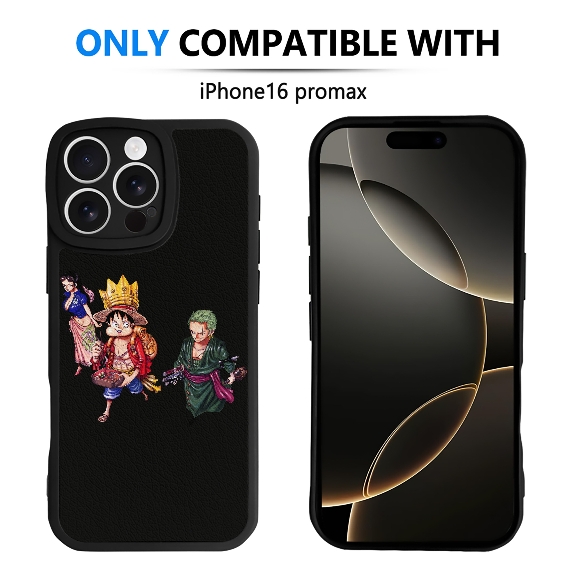（画像用） ワンピース モンキー・D・ルフィ ONE PIECE Monkey D. Luffy 【iPhone 16シリーズ対応】シリコンスマホケース（レザー調） 材質：シリコン